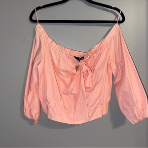 Pink Off-Shoulder Women's Top